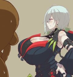 0966crom 1girls angry astellar_diabellstar_(sinful_spoils) balls before_anal blush boobs cleavage crouching dark-skinned_male dark_skin diabellstar_the_black_witch disgusted duel_monster earrings fat_male fetish gothic green_hair grey_eyes hand_on_hip hi_res hips hoodie inuduka_takeru konami large_breasts looking_at_ass looking_at_partner multicolored_hair necklace nervous nude pale_skin penis pose pubic_hair rimjob short_hair showing_ass silver_eyes silver_hair sinful_spoils_(yu-gi-oh!) standing sweatdrop teeth_clenched tsundere uncomfortable voluptuous wide_hips woman younger_female yu-gi-oh!