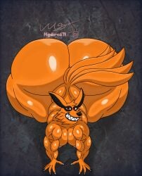 1boy 2026 absurd_res anthro biceps big_butt bubble_butt butt canid canine digital_media_(artwork) ears fox fox_spirit furry furry_only hi_res huge_butt kurama male male_only mammal mgdire671 multi_tail muscular muscular_anthro muscular_male naruto naruto_(series) naruto_shippuden nine_tailed_fox nipples orange_body orange_fur pecs red_eyes solo tail thick_thighs triceps wide_hips