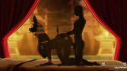1boy 1boy1girl 1girls ambiguous_fluids ambiguous_penetration animated anthro_on_human anubian_jackal anubis areolae ass balls bed big_ass big_breasts big_butt big_nipples breasts breath butt canid canine canis cum cum_inside deity doggystyle egyptian egyptian_female female firelight genital_fluids gif goddess headdress huge_ass huge_breasts huge_butt human human_on_anthro hyper hyper_breasts jackal jewelry lollipopcon male male/female nipples penis royalty sex short_playtime shorter_than_10_seconds side_view tail thick_thighs torch wide_hips
