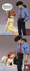 asuka_langley_sohryu brainwashed brainwashing bratty bratty_correction cleavage cock drool drool_string drooling entranced femsub glowing_eyes hypnosis hypnotized maledom maledom/femsub manip neon_genesis_evangelion pendulum penis pink_eyes ryoji_kaji saliva