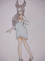 1girls big_breasts breasts brown_eyes brown_hair brown_hair_female cyberiorr drawing female_only gym_leader huge_belly jasmine_(pokemon) pokemon pokemon_gsc pregnant pregnant_belly pregnant_female