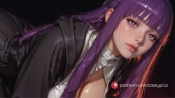 1girl 1girls ai_generated beautiful big_breasts blush booty busty cleavage curvy cute doggy_position doggy_style doggystyle fanart female female_only fern_(sousou_no_frieren) fit fit_body fit_female high_quality highres hot hourglass_figure huge_breasts long_eyelashes massive_breasts naked navel nude on_all_fours parted_lips patreon puffy_lips puffy_nipples purple_eyes purple_hair round_ass round_breasts round_butt sexy slim_waist sousou_no_frieren stomach thick thick_ass thick_legs thick_thighs waifu wallpaper wet wet_body wide_hips