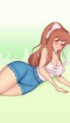 monika (doki doki literature club) from doki doki literature club by iang art