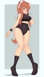monika (doki doki literature club) from doki doki literature club by iang art