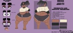 1boy big_ass big_ass_(male) big_butt big_lips character_sheet chris_(cross-sama) chubby_femboy clothes cross_samax dark-skinned_femboy dark-skinned_male dark_skin ear_piercing femboy girly glasses glasses_on_face huge_ass huge_butt lips male male_boobs male_breasts male_only mocha_draws oc original_character redesign reference_sheet shorts shortstack small_breasts sole_male thick_ass thick_thighs wide_hips