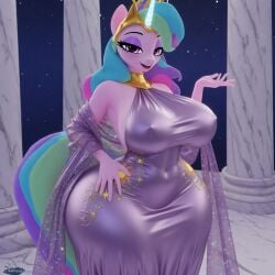 3d alternate_breast_size female female_only humanoid ia_generated looking_at_viewer my_little_pony sexy solo thick_thighs