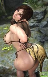 1girls 3d big_breasts breasts brown_hair capcom female female_only hagiwara_studio handler_(monster_hunter_world) high_resolution highres light-skinned_female light_skin monster_hunter monster_hunter_world solo solo_female tagme