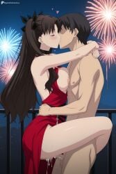 tohsaka rin from fate (series) by digitalwaifugallery