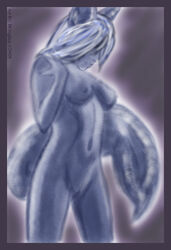 anthro belly blue_fur breasts female fur hair koshkio long_hair nude small_breasts solo standing unknown