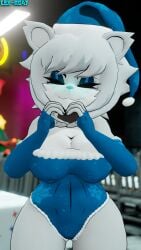 1girls 3d a_lex_rg47 bella_(a_lex_rg47) big_breasts boob_window breasts christmas christmas_clothing christmas_outfit cleavage curvy curvy_figure female female_only hand_on_hip heart heart_symbol huge_breasts large_breasts leotard oc original_character thick_thighs thighs thunder_thighs wide_hips