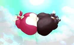 absurd_res ambiguous_gender anal_fluids anal_kiss anal_squirt anklet anthro ass_bigger_than_head ass_focus ass_to_ass big_ass big_butt bodily_fluids bottom_heavy bottomless bracelet bubble_butt bumping bumping_asses butt butt_focus chao_(sonic) chip_(sonic) clothed clothing dark_chao dumptruck_ass dumptruck_butt duo femboy gaia gigantic_ass hi_res huge_ass huge_butt hyper hyper_ass hyper_butt ink_(lumiink) jewelry large_ass levitation lumiink male massive_ass multicolored_body puffy_anus sega shirt shortstack shortstack_male sonic_(series) sonic_the_hedgehog_(series) sonic_unleashed tank_top thick_thighs thunder_thighs topwear two_tone_body wide_hips wings