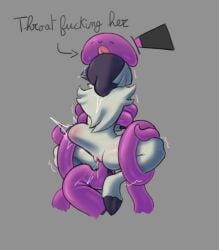 1_horn 2025 abdominal_bulge absol ambiguous_gender black_body bodily_fluids chest_tuft clitoral_hood clothing cursive digital_drawing_(artwork) digital_media_(artwork) double_penetration duo english_text female female_feral feral front_view fur fur_tuft generation_3_pokemon genital_fluids genitals grey_background hat head_back headgear headwear horn interspecies monotone_body monotone_fur mrmystery_guy multicolored_body navel neck_bulge nintendo oral oral_penetration penetration pokemon pokemon_(species) purple_tentacles quadruped restrained restrained_arms restrained_by_tentacles restrained_legs sex shaded shaking simple_background slime_(blob) soft_shading suspended_via_tentacles suspension tentacle_around_horn tentacle_in_mouth tentacle_in_vagina tentacle_penetration tentacle_sex tentacles tentacles_around_arms tentacles_around_legs text tongue tongue_out top_hat tremble_lines trembling tuft two_tone_body vaginal vaginal_fluids vaginal_penetration vulva white_body white_fur
