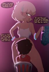 1boy 1girls ass bottomless convenient_censoring english_text jackie_lynn_thomas marco_diaz p0stalk panties shorts star_vs_the_forces_of_evil