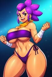1girl 1girls ai ai_generated athletic athletic_female bandages big_ass big_breasts big_thighs big_tits bigger_female bikini bikini_top brawl_stars curvy curvy_female curvy_figure female female_only female_solo novelai shelly_(brawl_stars) solo solo_female supercell