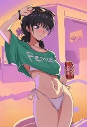 /// 1girls 2d 2d_(artwork) 2d_artwork alternate_version_at_source alternate_version_available arm_above_head arm_up asian asian_female asian_girl bare_arms bare_belly bare_hands bare_hips bare_legs bare_midriff bare_navel bare_skin bare_thighs belly belly_button bikini bikini_bottom bikini_top black-haired_female black_hair blue-eyed_female blue_eyes blush_face blush_lines blushing blushing_at_another blushing_at_partner blushing_female blushing_lines breasts chainsaw_man clothes collarbone cropped_shirt cropped_topwear curvaceous curvaceous_body curvaceous_female curvaceous_figure curvaceous_hips curvaceous_teenager curvy curvy_body curvy_female curvy_figure curvy_hips curvy_teen digital digital_art digital_drawing digital_drawing_(artwork) digital_media digital_media_(artwork) drawing elbows exposed_arms exposed_belly exposed_hips exposed_legs exposed_midriff exposed_navel exposed_skin exposed_thighs eyebrows_visible_through_hair fanart female female_focus female_only femcel fingers fit_female flushed flushed_cheeks flushed_face from_front front_view green_clothes green_shirt green_topwear groin hair_between_eyes hand_above_head hand_up high_school_student hourglass_figure inframammary_fold inguinal_crease inguinal_ligament japanese japanese_female japanese_girl large_breasts lean_figure legs_closed legs_together linea_alba long_hair midriff mitaka_asa more_at_source narrow_waist navel outdoor outdoor_background outdoors outside portrait posing posing_for_the_viewer posing_naked posing_nude school_girl schoolgirl shirt shonen_jump shoulders shueisha side-tie_bikini slender_body slender_waist slim_female slim_waist solo standing stomach sunglasses sunglasses_on_forehead sunglasses_on_head swimsuit swimwear teen_girl teenage_female teenage_girl teenager thick_thighs thighs thighs_together top_view topwear twintails twintails_(hairstyle) underboob upper_body weekly_shonen_jump white_bikini white_bikini_bottom white_bikini_top white_swimsuit white_swimwear wide_hips young_female young_woman