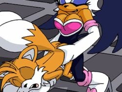 anal anal_sex animated anthro bat dboy female femdom fox fur furry furry_only furry_tail gif interspecies male malesub multi_tail multiple_tails orange_fur pegging rouge_the_bat sega sex_toy sonic_(series) straight strap-on tail tails white_fur