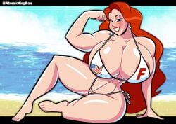 1girls 2026 2d 2d_(artwork) 2d_artwork abs american_dream_(comic) american_dream_(indie) artist_name ass athletic athletic_female atomickingboo beach big_ass big_breasts bikini bikini_only blush blush_face blushed_face blushing blushing_at_viewer blushing_female breasts breasts_bigger_than_head digital_media_(artwork) ear_ring earring earrings female female_only flex flexing flexing_bicep flexing_muscles huge_breasts light-skinned_female light_skin lips lipstick micro_bikini mostly_nude mostly_nude_female muscles muscular muscular_arms muscular_female muscular_legs muscular_thighs nude nude_female ocean pierced_ear pierced_ears piercing piercings red-haired_female red_hair red_hair_female red_lips red_lipstick redhead redhead_female redheaded_female sand solo star star-shaped_earrings star_(symbol) star_earrings stars thick_thighs thighs