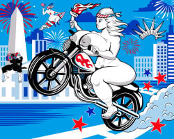 4th_of_july drawsputin lady_liberty motorcycle mountain_dew