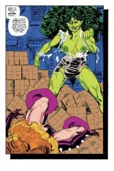 comic_panel edit edited_official_artwork exposed_breasts green_areola green_nipples green_skin large_breasts marvel marvel_comics muscular muscular_female she-hulk shortstack torn_clothes torn_clothing yenvudu