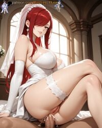1girl 1girls adult adult_female ai_generated anal anal_insertion anal_penetration anal_sex big_breasts boobs breasts bridal_garter bridal_gauntlets bridal_veil bride brown_eyes bust busty busty_female busty_girl cock crossed_legs cum cum_in_ass dick dress erza_scarlet eye_contact fairy_tail female girl girl_on_top hair_over_one_eye hetero large_breasts legs long_hair looking_at_viewer machine_muse married married_female mature mature_body mature_female penis penis_in_ass ponytail pussy pussy_juice red_hair reverse_cowgirl_position semen sex sex_from_behind sexy sexy_body solo_focus sperm tits uncensored vagina veil watermark wedding wedding_dress wet_pussy wife