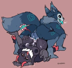 anthro anthro_on_anthro avian avian_feet beak canine character_request commission crown cum cum_in_pussy cum_inside drooling feathered_wings feathers fur furry furry_female impregnation large_ass large_breasts large_thighs penetration sex sperm_cell straight tongue tongue_out windstand wolf wolf_boy wolf_tail