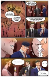 animated bara batman bruce_wayne clark_kent comic_page dc_comics dc_extended_universe dialogue gay kissing male/male superman tongue_out vicki_vale