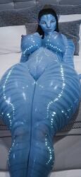 1girls 3d avatar blue_body breedable_hips guidugalle guimontag looking_at_viewer na'vi nude nude_female