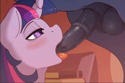 2015 animal_genitalia animated balls blush equine erection fellatio female flared_penis friendship_is_magic hair horn horsecock magic male mammal my_little_pony oral penis precum ratofdrawn sex straight twilight_sparkle_(mlp) unicorn xanthor