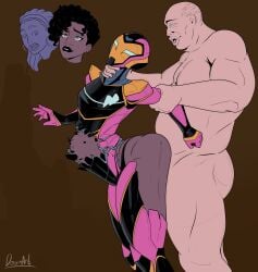 african_female afro arm_grab armour conjugal_slavery damaged_armor daredevil_(series) dark-skinned_female doomart fan fan_meet fat_male fucked_from_behind fucked_senseless fucked_silly grabbing_neck hairy_pussy hand_on_neck heroine imminent_creampie imminent_orgasm impossible_fit interracial iron_man_(series) ironheart kingpin light-skinned_male marvel marvel_comics nerd older_male older_male_and_younger_female pounding_ass pounding_pussy riri_williams rough_sex standing_doggy_style standing_sex stomach_bulge superhero superheroine ugly_bastard