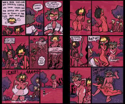 anthro being_watched breasts butt butt_slap clothing corporal_punishment daughter_(lore) dragged dragged_away english_text female futanari group hell hellaverse helluva_boss humiliation imp lake laughing_at lin_(helluva_boss) looking_at_another millie_(helluva_boss) mother_(lore) mother_and_child_(lore) mother_and_daughter_(lore) nipples nude nude_female on_lap parent_(lore) parent_and_child_(lore) parent_and_daughter_(lore) prank public public_humiliation public_nudity punishment reddened_butt sallie_may_(helluva_boss) samrockwell420 sibling_(lore) sister_(lore) sisters_(lore) slap spank_marks spanked_butt spanking surprised swimming swimwear text trans_(lore) trans_woman_(lore) trio underwater