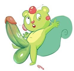 2026 pec_ra mondo_media happy_tree_friends nutty_(htf) digital_media_(artwork) digital_drawing_(artwork) color colored simple_background hi_res highres high_resolution 1boy solo solo_male male male_only furry furry_only furry_male anthro anthro_only squirrel tree_squirrel squirrel_ears squirrel_tail rodent sciurid mammal green_fur lazy_eye green_eyes candy candy_apple candy_cane lollipop genitals penis penis_out balls ballsack testicles humanoid_penis humanoid_genitalia huge_cock huge_penis big_penis green_penis hyper_penis hyper hyper_genitalia standing_on_one_leg toony