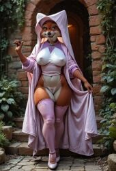 1girls ai_generated ai_video animated anthro bouncing_breasts breasts curvy disney female fox fox_girl furry furry_female heels high_heels legwear maid_marian mammal medium_breasts nipple_bulge nipples_visible_through_clothing red_body red_fox red_fur robin_hood_(disney) solo sound sound_warning tagme thighhighs thong two-tone_body two-tone_fur veil video vlrgromns walking walking_towards_viewer