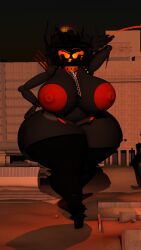 3d big_ass big_breasts chains chubby_female rojo84 rojo_parasito skibidi_toilet taller_female titan_tv_woman_(skibidi_toilet) watchbitch_of_doom watchman_of_doom_(skibidi_toilet)