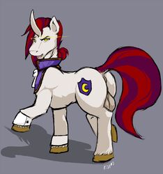 anus balls big_balls cuff_links cutie_mark ein_(artist) equine fan_character friendship_is_magic hair horn horse lumine_(character) male male_only mammal my_little_pony nude purple_hair purple_tail red_hair red_tail solo unicorn