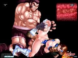 1boy 1boy1girl 1girl anal anal_rape anal_sex barefoot battle_slave big_breasts black_hair boots brown_eyes brown_hair censored censored_penis chinese_clothes cum_in_anus cum_in_ass cum_inside female fighting_game fingerless_gloves gameplay holding_leg inside_view japanese_voice_acting long_hair male_penetrating_female male_raping_female moaning_only muscular_male orgasm peeing ponytail_male rape raped_female s_(battle_slave) shin_(studios) strip_fighter strip_fighter_v tagme toeless_footwear torn_clothes urine video yuki_(strip_fighter)