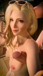 1boy 1girls 3d animated armpit armpit_fetish armpitjob beautiful big_breasts blonde_female blonde_hair breasts completely_nude_female cute_face female female_focus final_fantasy final_fantasy_vii final_fantasy_vii_remake fran_(ff7) gorgeous hi_res initial_a large_breasts long_hair male male/female naked_female no_sound nude nude_female seaside shorter_than_30_seconds smiling summer tagme video