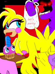 avian bird chicken cupcake female five_nights_at_freddy's five_nights_at_freddy's_2 food inside lagomorph male mammal penis pussy rabbit sex straight table toy_chica withered_bonnie