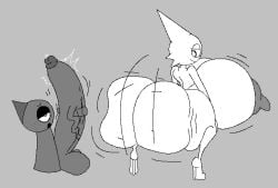 breasts female gray_(sprunki) huge_ass huge_breasts huge_cock hyper hyper-thin_waist keelgabeytheart male penis sprunki tagme twerking wenda_(sprunki)
