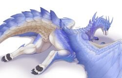 absurd_res capcom dragon female furry genitals hi_res monster_hunter mythological_creature mythological_scalie mythology scalie solo velkhana velkhana4396 vulva