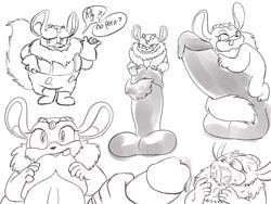 anthro archie_comics big_ears chest_tuft chinchilla chubby clothing cum cum_on_face disembodied_penis english_text fellatio female fluffy fur gloves looking_at_viewer male mammal medleyletloose oral overweight penis plain_background rodent sex smile solo_focus sonic_(series) straight text thunderbolt_the_chinchilla tongue tongue_out tuft video_games white_background