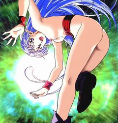 blue_hair breasts crest_of_the_stars lafiel nude photoshop seikai_no_senki