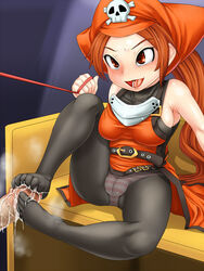 cum feet female footjob footjob_with_legwear guilty_gear male may_(guilty_gear) mokugyuutan pantyhose penis pixiv_thumbnail resized uncensored