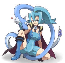 blue_hair boots clair_(pokemon) high_heel_boots human nintendo pokemon pokemon_gsc pokemon_hgss pokephilia tagme