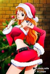 nami (one piece) from christmas by aichaya