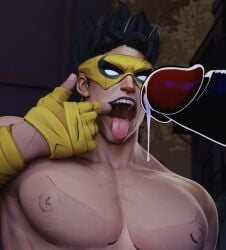 3d big_dick big_penis gay iron_fist male marvel marvel_rivals monster_cock monster_rape tongue tongue_out venom venom_(marvel) venom_(marvel_rivals)