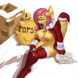 fluttershy (mlp) from christmas by kevinsano