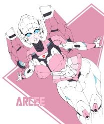 1girls 2d anime arcee color female female_only full_color pink_hair robot robot_girl solo transformers