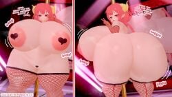3d areola_slip bouncing_ass bouncing_breasts brat curvy daidaikon dialogue english_text fishnets gigantic_ass gigantic_breasts hyper hyper_ass hyper_breasts hyper_hourglass ilulu_(dragon_maid) koikatsu maebari mesugaki miss_kobayashi's_dragon_maid multiple_views pasties plump pussy shortstack smug text thick_thighs twerking v voluptuous wide_hips