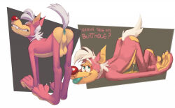aeria_(concupisco) all_fours anthro anus ass_up backsack balls bodily_fluids body_hair butt butt_hair canid canine canis clenched_teeth concupisco dialogue digital_media_(artwork) domestic_dog english_text erection eyes_closed fangs feet fingers foreskin fur genital_fluids genitals humanoid_genitalia humanoid_penis looking_at_viewer male male_peeing mammal nude partially_retracted_foreskin peeing peeing_on_ground penis simple_background smile solo stretching tail talking_to_viewer teeth text toes tongue tongue_out urine urine_on_ground urine_pool urine_stream watersports