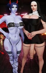 2025 2futas 3d amelie_lacroix ashe_(overwatch) balls big_breast big_breasts big_penis big_thighs black_hair blender blizzard_entertainment breasts curvaceous curvy duo duo_focus enhanced_breasts eye_contact fit fit_futa flaccid futa_only futanari halloween halloween_costume hanging_penis hd hi_res high_quality high_resolution highres huge_balls huge_breasts huge_cock looking_at_viewer naughty naughty_face nightclub nyl_ashe nyl_widowmaker overwatch overwatch_2 penis poney ponytail purple_body purple_skin red_eyes seducing seductive seductive_eyes seductive_mouth sensual sexy smile smiling_at_viewer taller_futa thick_hips thick_legs thick_penis thick_thighs thighhighs uncut veiny_penis voluptuous widowmaker yellow_eyes zzzxxxccc